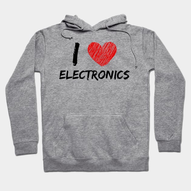 I Love Electronics Hoodie by Eat Sleep Repeat